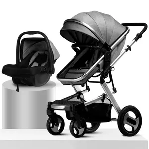 Image of Famous Baby Stroller Carriage For Newborns High Landscape Baby 3 in 1 Folding Prams For Children