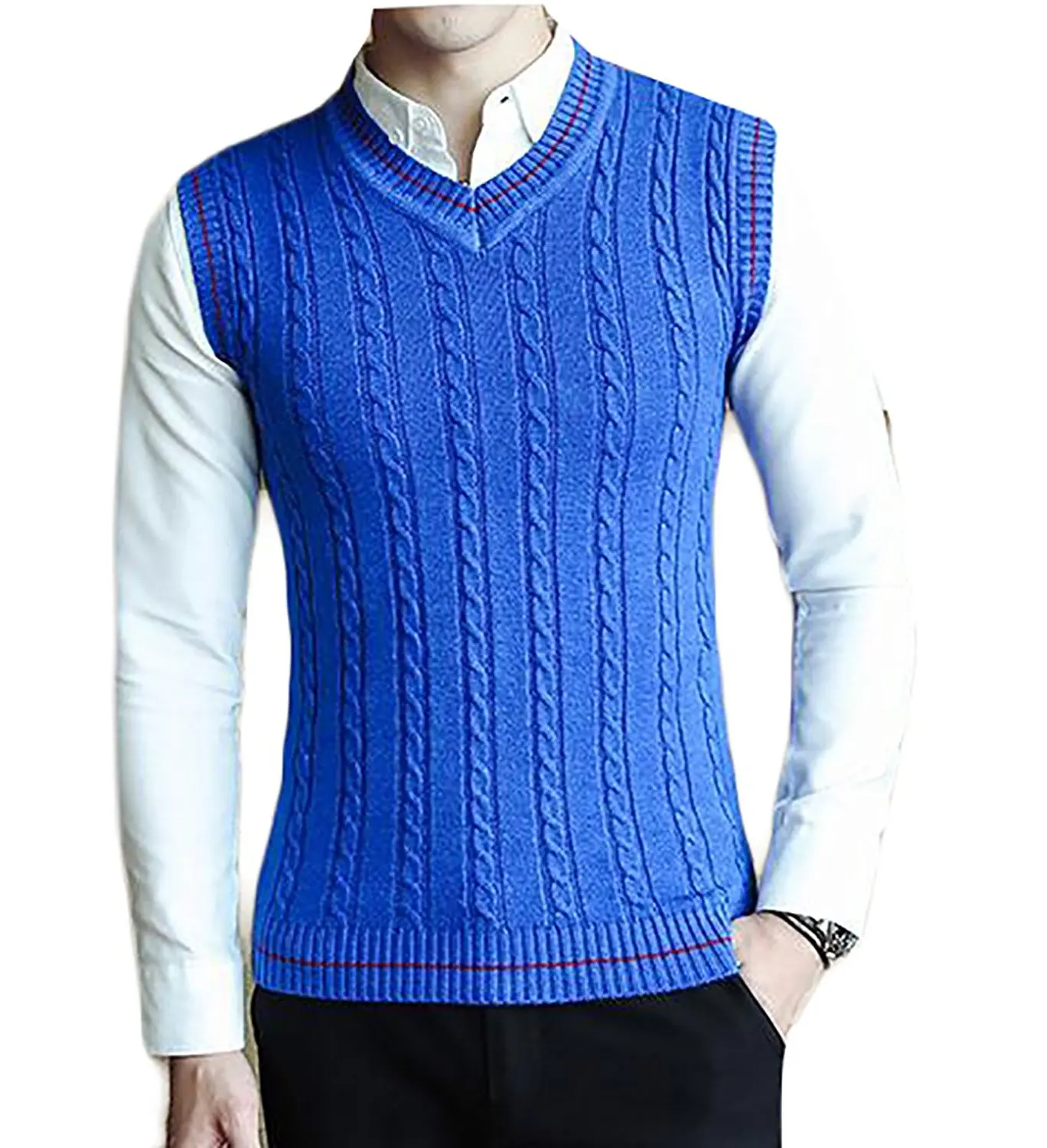 spring mens pullover sweater and oxford