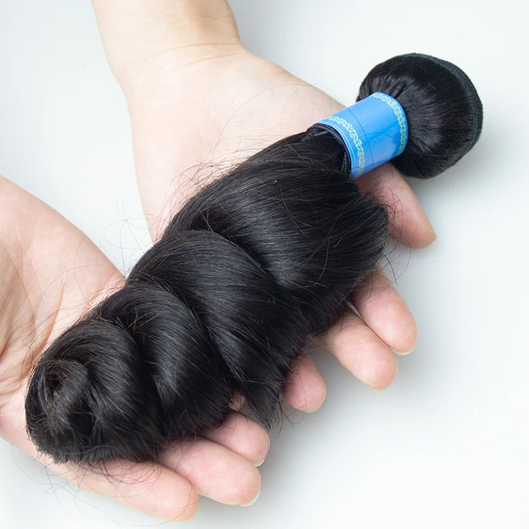 

Can be dyed brazilian loose wave hari bundles New arrival cheap virgin brazilian hair weft, Natural black color