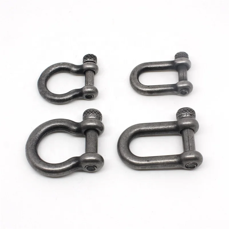 

Wholesale Small Stainless Steel Shackle in Vintage Silver, Silver;black;rose gold;gold