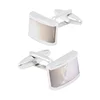 Custom shirt shell cufflinks stainless steel plated mens cuff links free engraving name