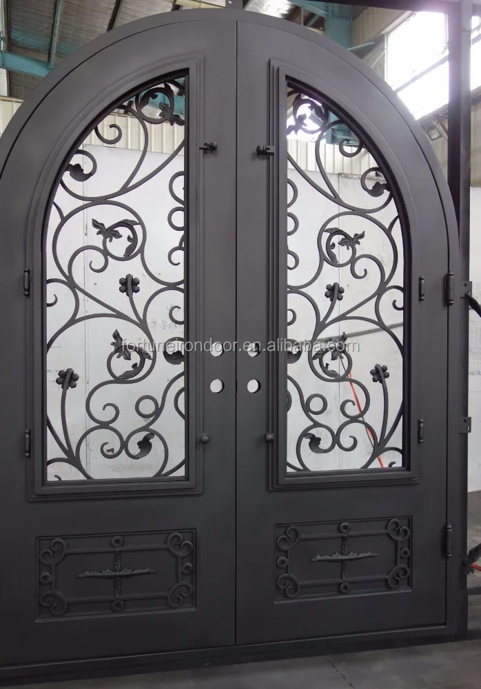 Großhandel tür aus glas mit schmiedeeisen Kaufen Sie die besten tür aus