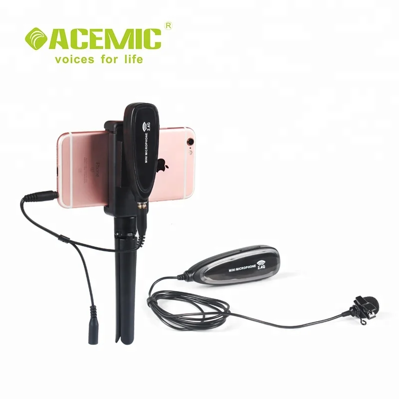 

ACEMIC FREE Shipping Lavalier Microphone smartphone Wireless Microphone Professional For iPhone X 8/mobile phone D130