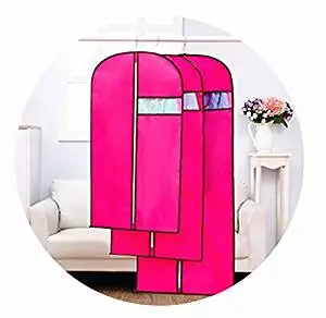 GOTOBUYWORLD Set of 3 Breathable Garment Bags - Garment Bag Covers for Suit Carriers, Dresses, Linens, Storage or Travel - Suit Bag with Clear Window