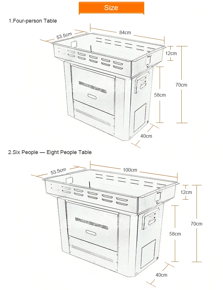 Commercial Korean Bbq Grill Table,Korean Iron Bbq Tables For Restaurant