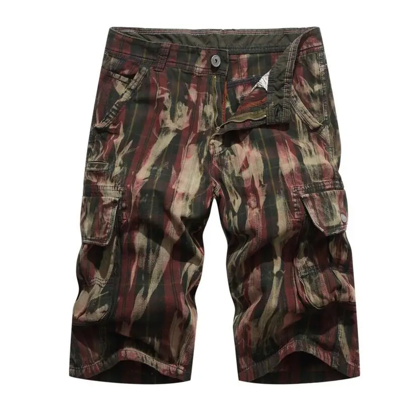

QUEENA Summer New Mens Camouflage Cargo Shorts Combat Knee Length Army Military Westace