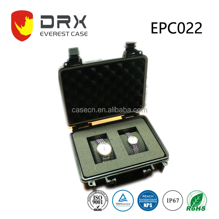 
IP67 Custom Hard Plastic Protective Cigar Case Watch Box with Foam 