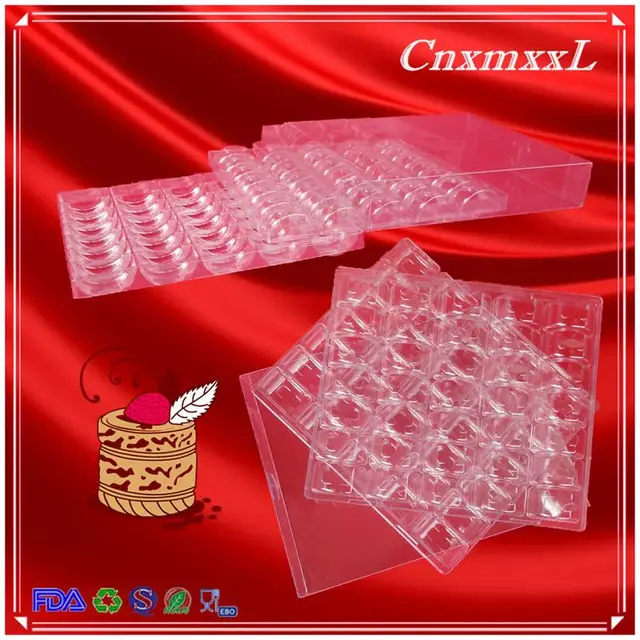 Plastic shaped box blister tray macaron container for packaging display