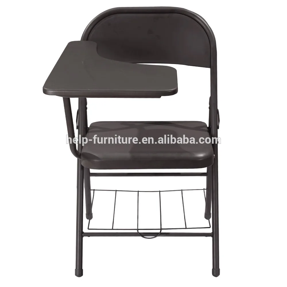 
Student Chair Wooden Writing Tablet Folding Adult Study Table Chair 