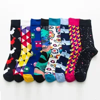 

Wholesale Fashion Cotton Crew Men Dress Teen Tube Socks Men Custom Colorful Happy Socks