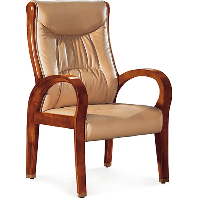 
Office Furniture PU Leather Meeting Room Chair Wooden Frame 