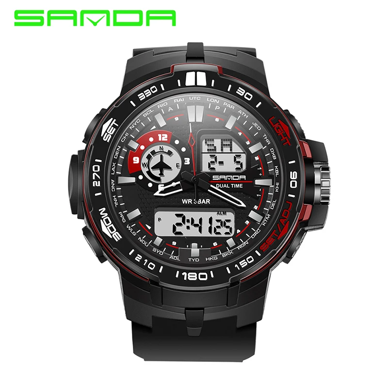 

2018 SANDA Brand New Fashion Watches Men Sports Watches Digital Analog Multifunctional Alarm Military Watches Relogio Masculino, N/a
