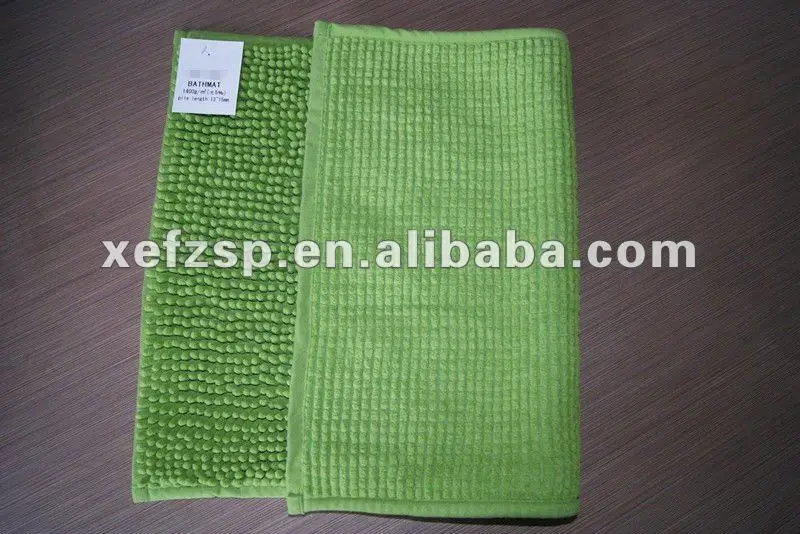 green chenille absorb door mat