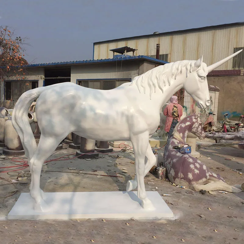 China Factory Sale Life Size Fiberglass Polyresin Unicorn Statue Buy