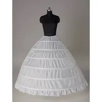 

High Quality 6 Hoops Layered Dress White Crinoline Underskirt Puffy Bridal Petticoat