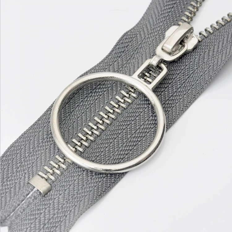 5 # 高品质定制古董黄铜开放式双面尼龙服装好看隐形拉链