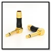 Gold Right Angle 6.3MM Mono Phone Mic Cable Microphone Plug Connector