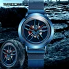 SANDA Rotate dial Men's Watches Top Brand Luxury Rose Gold Mesh Watch Men Fashion Business Wrist watches Relogio Masculino P1009
