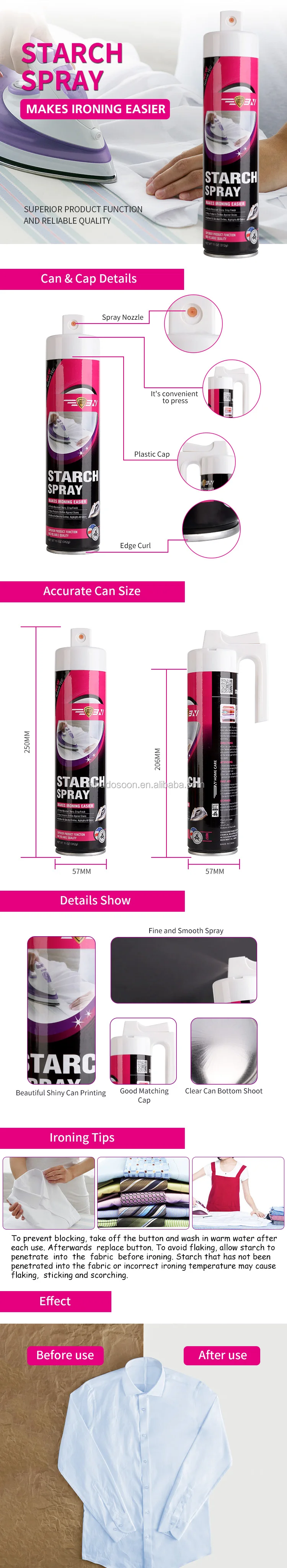 Highlighting Easy Iron Spray Starch For Apparel,Fresh Scent Laundry