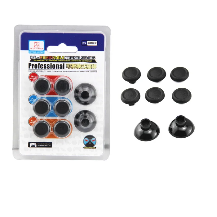 

Game Accessories For PS4 Controller removable thumb sticks, Black