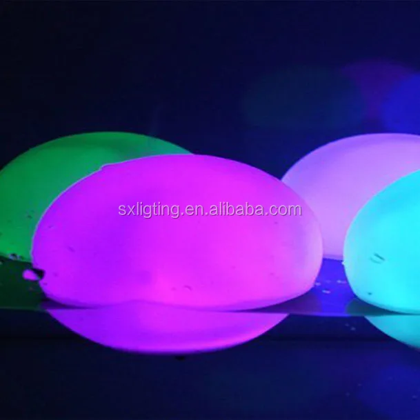
Best price christmas LED plastic ball ornament LED ball light outdoor glow swimming pool oval ball 
