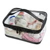 Clear Travel Cosmetic Bag PVC Makeup Train Case