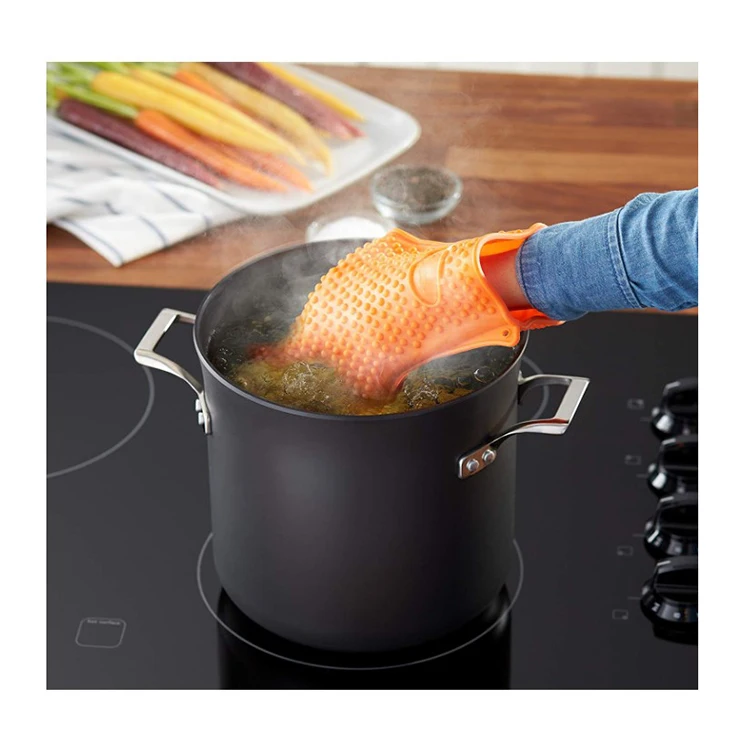 Non-Stick Waterproof Heated Resistant Kitchen BBQ Grilling Cooking Glove Oven Mitts Silicone Gloves