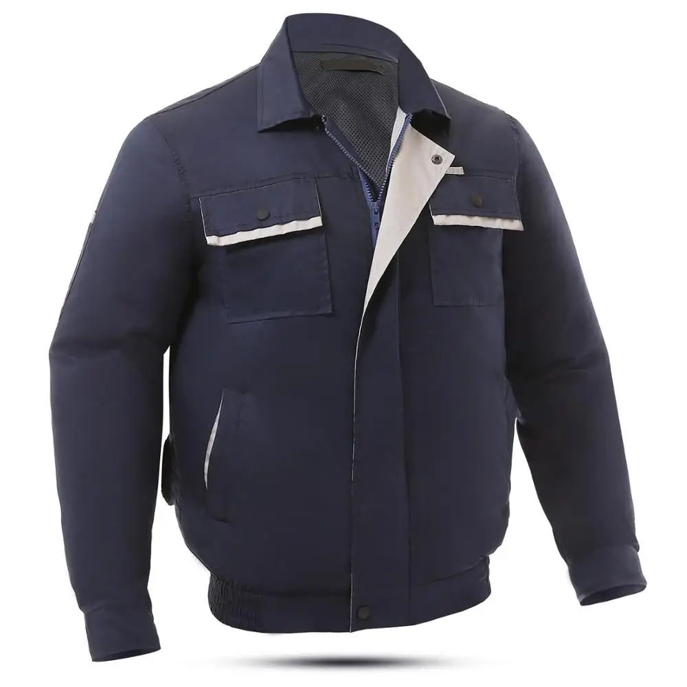 

Intelligent temperature control clothing men's jacket with two fans cooling
