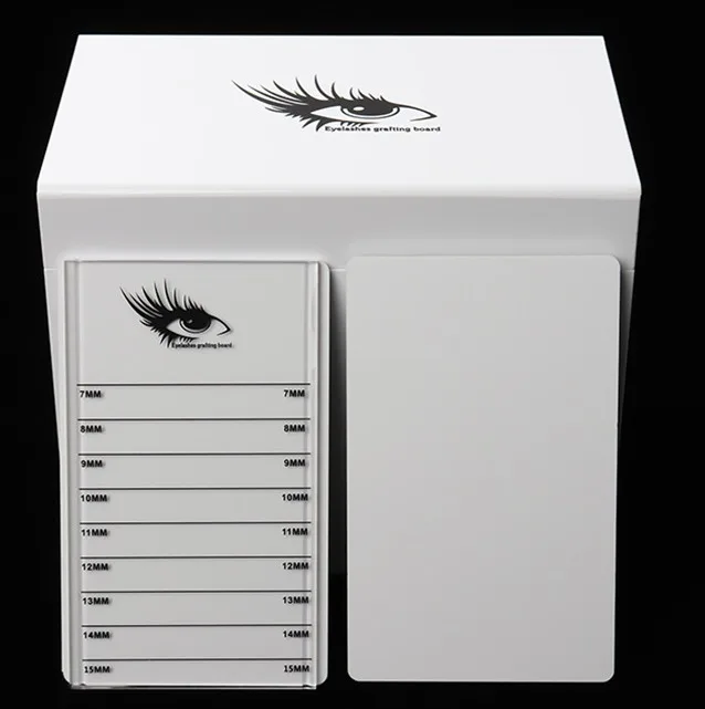 

Top Quality Custom Logo Eyelash Extension 10 Pallette Acrylic Lashes Storage Box Acrylic Box For Lashes Empty, White