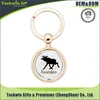 Customized promotion round shaped spinning metal key chain