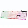 Custom oem usb ps2 wired neo glowing flash pc gamer clavier multiple color backlit lighted pc keyboard for gaming