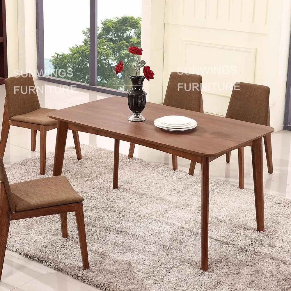 Korean Modern Style Dining Room Furniture Wooden Dining Table Set 4