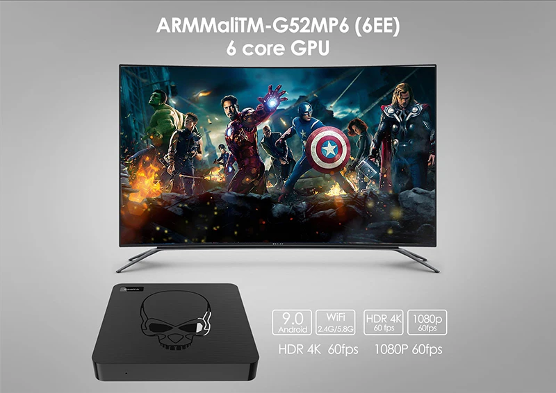 GT-King Android TV Box Fully Loaded Fast Speed Gaming TV Box Android 9.0  4G ram 64G rom Set Top Box