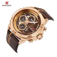 

Top Luxury Brand Naviforce 9110 Men Sport Quartz Watch Waterproof Large Dial Day Date Clock Genuine Leather Male Wrist Watch