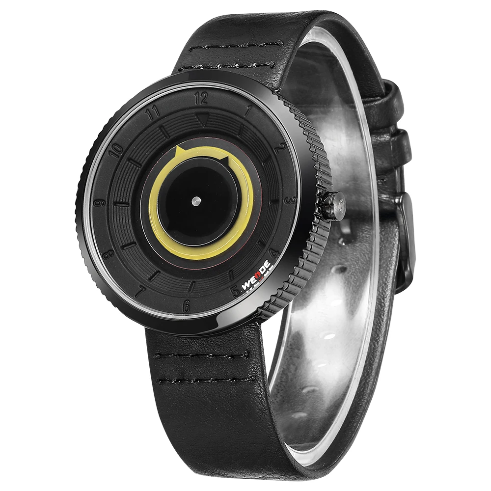 

WEIDE WD006B-2C business 3atm waterproof black plating alloy men's watch brand manufacturer
