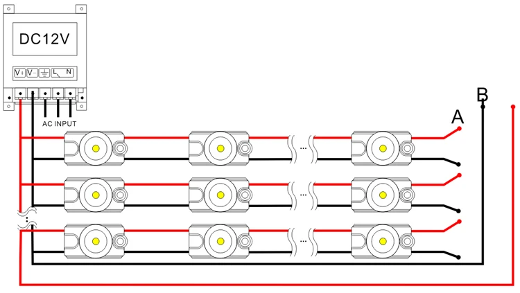 Smd2835 1led 0.48w 93lm/w 10000k white led module for letter led lights