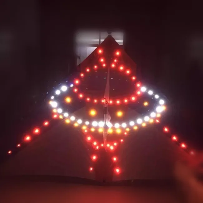 Custom Kite Led Lighting Kite Rokkaku Kite With Flying String And Reel