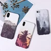 Creative landscape mountain iPhonex luminous relief case apple 8plus scrub water paste protective case