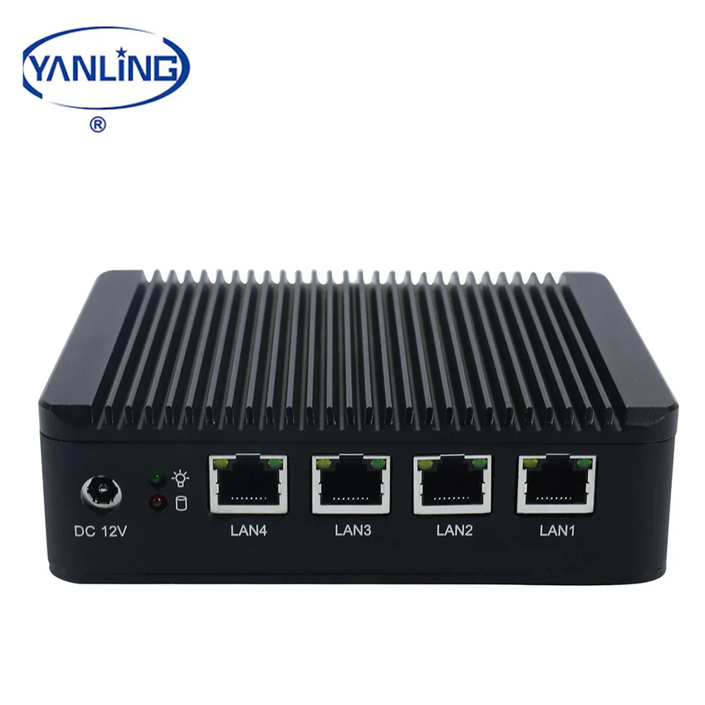 

small firewall VPN router Intel Atom E3845 quad core fanless linux mini server with 3g sim slot x86 single board computer