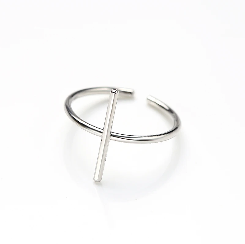 

K338 simple designs 925 sterling silver geometric open ring for women, N/a