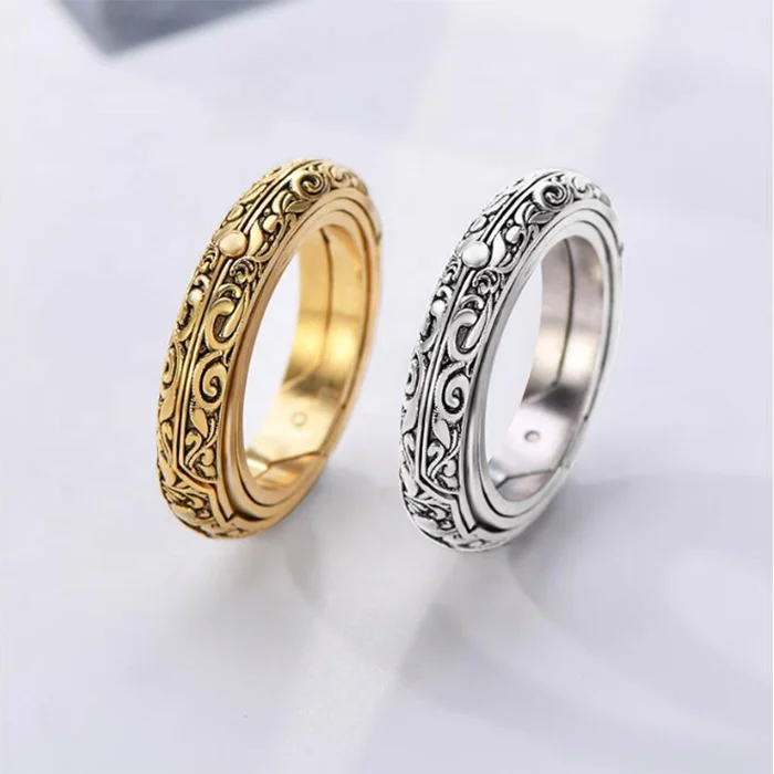 

Hot Selling Ring Gold Wedding Astronomical Sphere Ball Ring for Lover