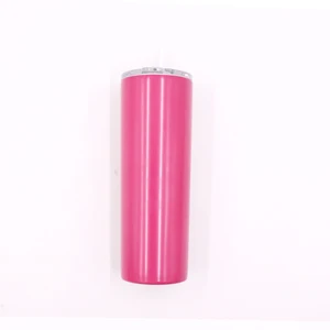 Image of hot selling in amazon 20oz double wall vacuum insulated stainless steel 304 skin tumbler with straw and lid
