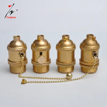 brass lamp holder with switch