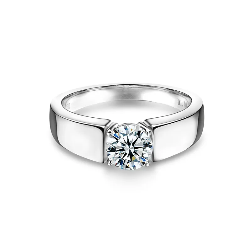 

1CT DEF Synthetic Moissanite Engagement ring 18K white gold Jewelry