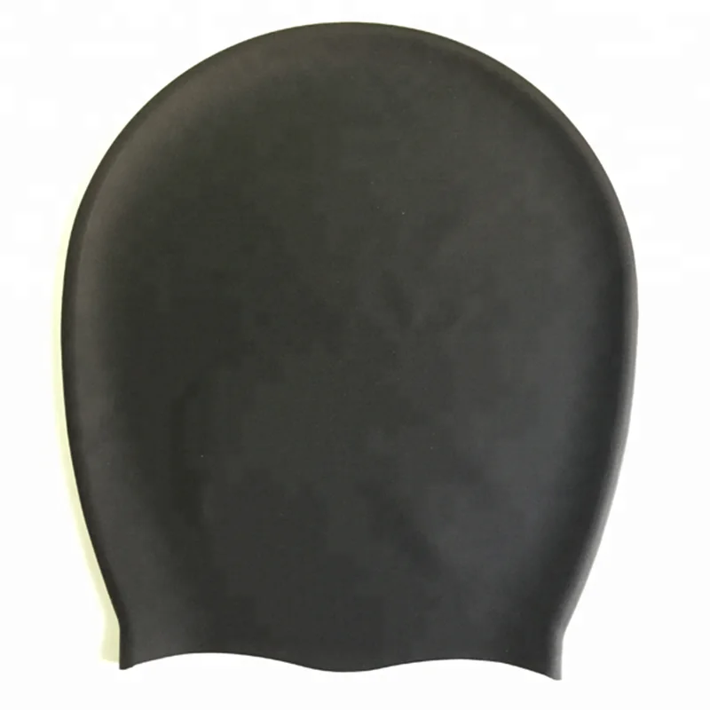 

Black color soft and durable silicone dreadlock swim cap