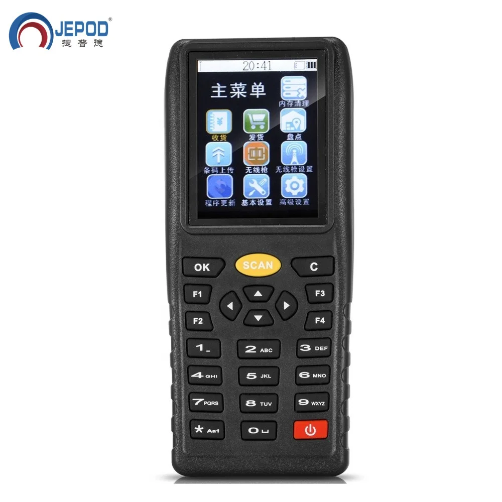 Hot!JEPOD JP-D2 433Hz mini handheld Wireless Warehouse Order Device Mobile PDA Barcode reader Data Collector with screen