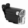Wholesale 60-100X universal mobile phone clamping magnifier portable microscope with led for jewelry jade antique appraisal
