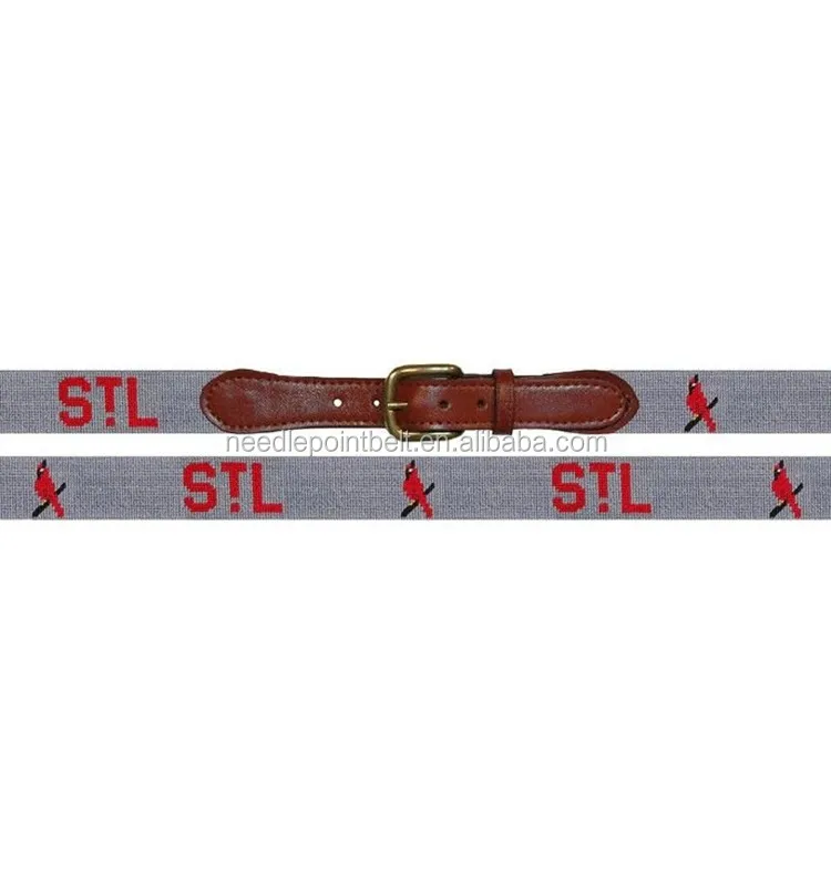 St. Louis Cardinals Cooperstown Needlepoint Belt in Grey2.jpg