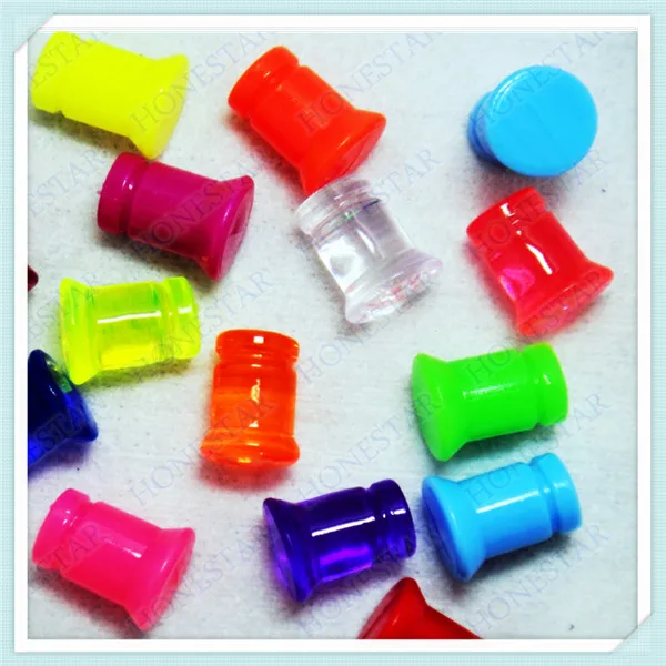 

Industrial ear plug solid color acrylic insect ear tunnel single flare body jewelry, N/a