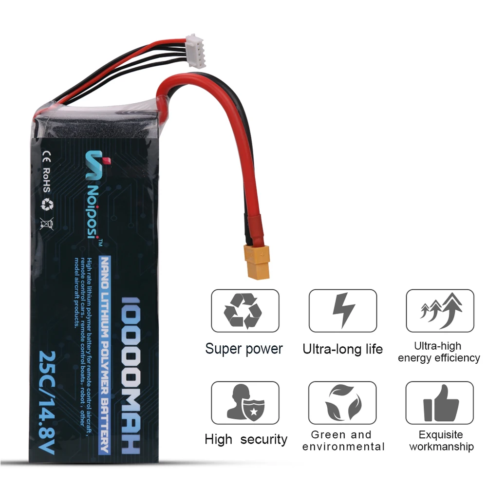
RC lipo battery 10000/16000/22000mah 25c 14.8v 3s 4s 5s 6s li-polymer battery pack 